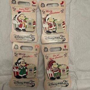Disney Parks 2025 Santa Mickey Christmas Holiday Pin LE 2000 U CHOOSE